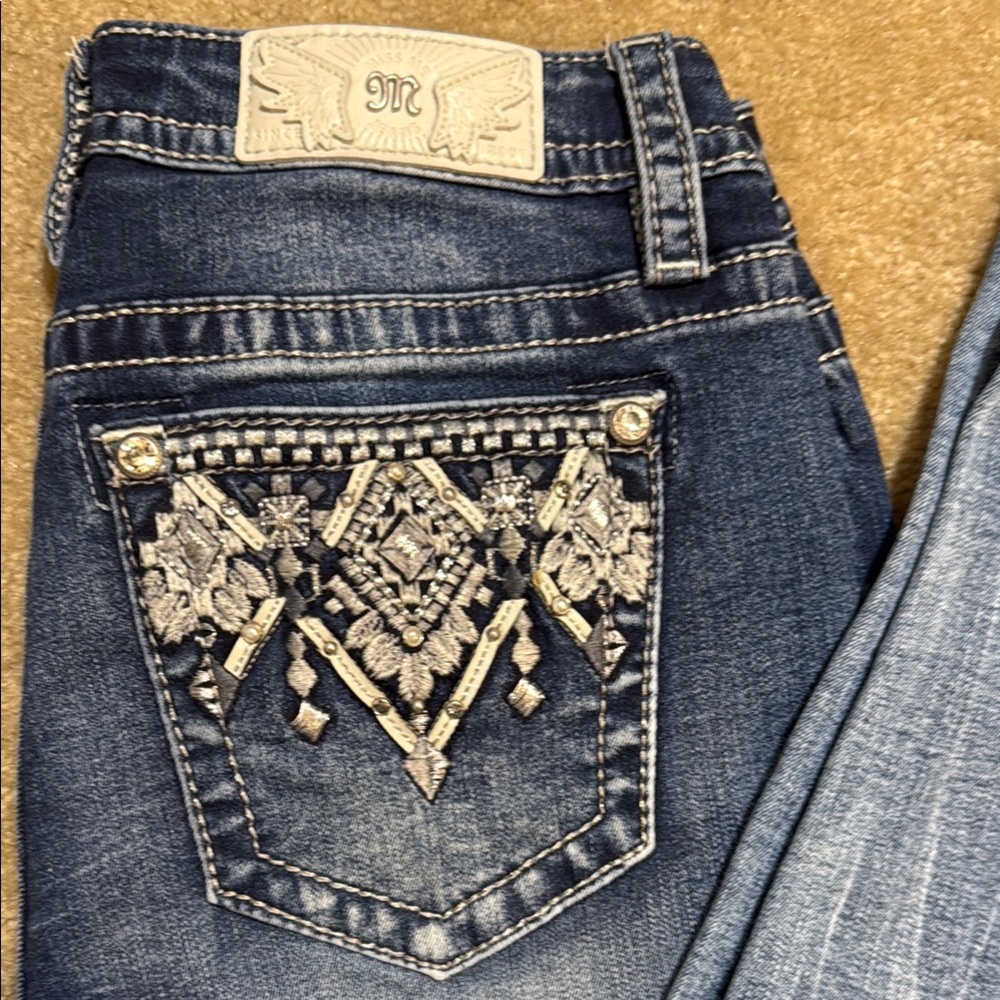 Miss Me Size 30 Women's Embellished Blue Jeans